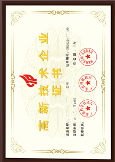 High tech Enterprise Certificate